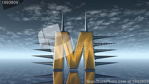 Image of prickles letter m