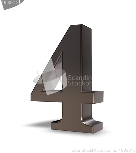 Image of metal number four