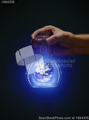 Image of Earth in a bottle