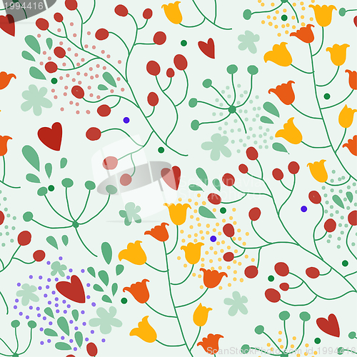 Image of Foral seamless pattern in vector