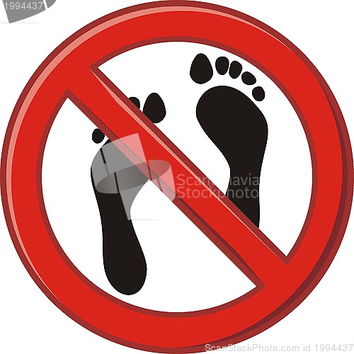 Image of Prohibition of walking barefoot