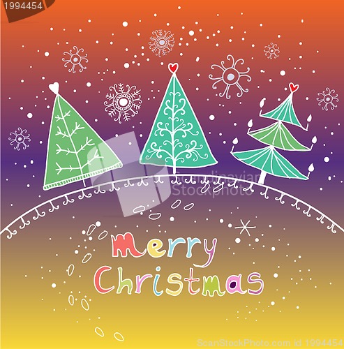 Image of Cartoon Christmas background