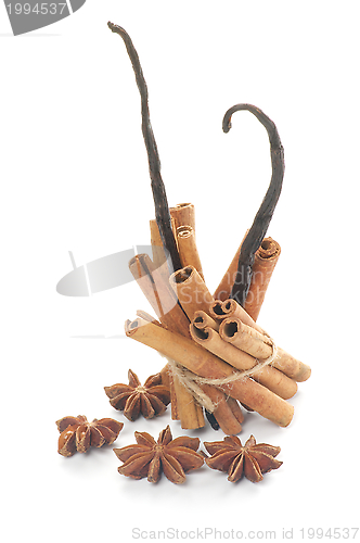 Image of Cinnamon Sticks, Anise Star and Vanilla Pods