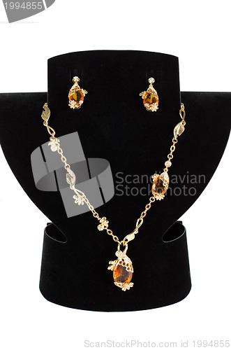 Image of necklace with pendants and earrings