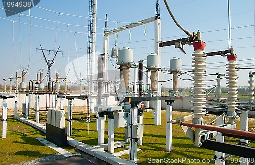 Image of general view to high-voltage substation