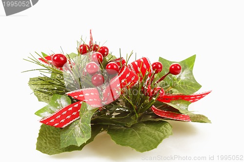 Image of christmas decoration on white background 