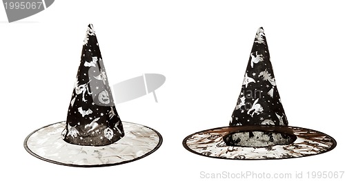 Image of Black fabric witch hat for Halloween