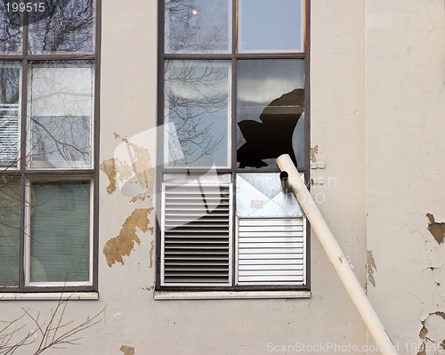 Image of Broken window.