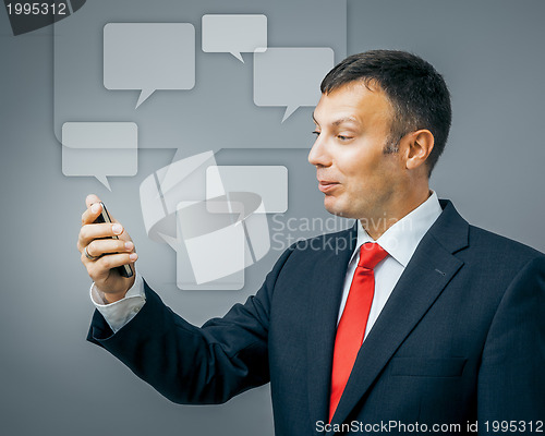 Image of business man communication