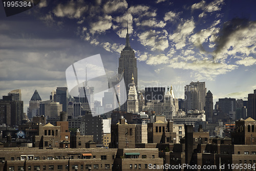 Image of Manhattan Skyline from Brooklyn Bridge