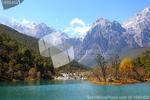 Image of Mountain landscape in Lijiang, China. 