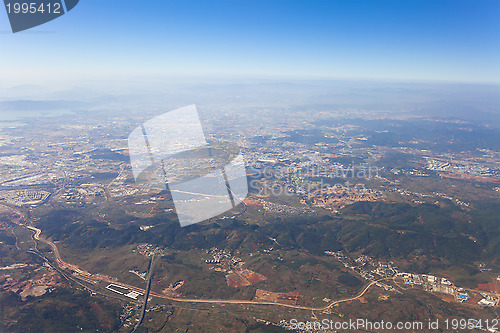 Image of Aerial view of Kunming, China. 