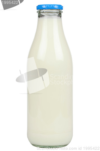 Image of Milk in a bottle isolated on white