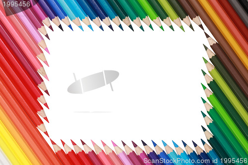 Image of Color pencils forming a frame