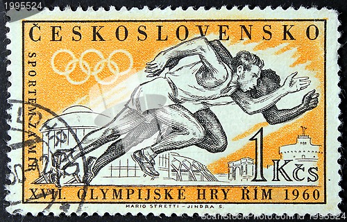 Image of Two Athletes Stamp