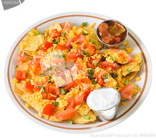 Image of Plate of Nachos with Cheese