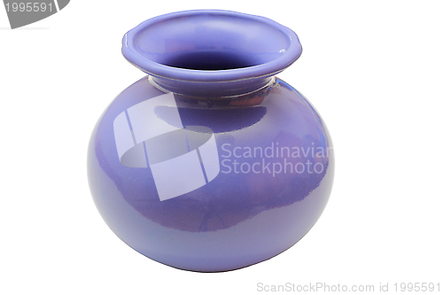 Image of isolated blue vase