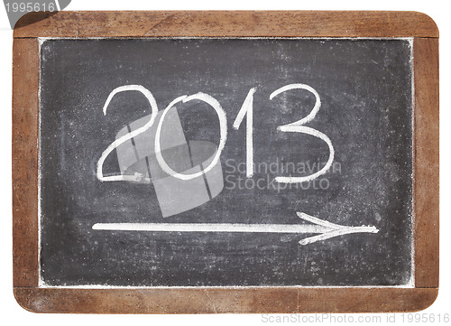 Image of 2013 year on blackboard