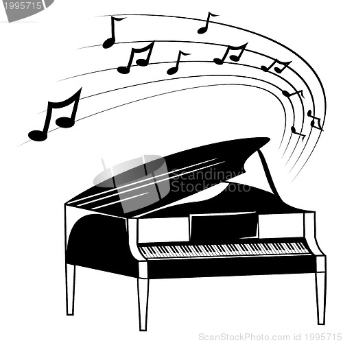 Image of Piano and music notes