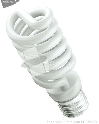 Image of Energy efficiency: saving light bulb isolated