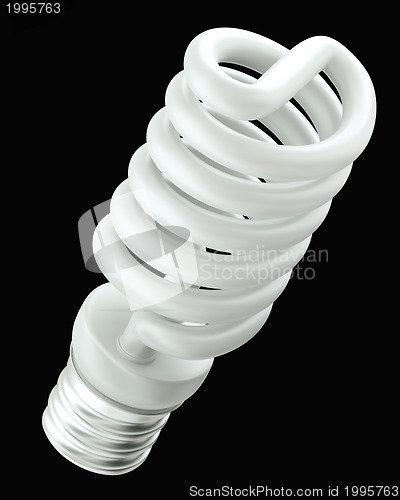 Image of Energy efficient light bulb isolated