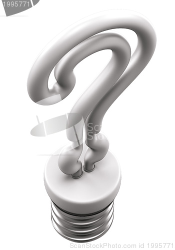 Image of FAQ: Query mark light bulb isolated