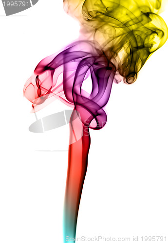 Image of Colorful Abstraction: fume shape on white