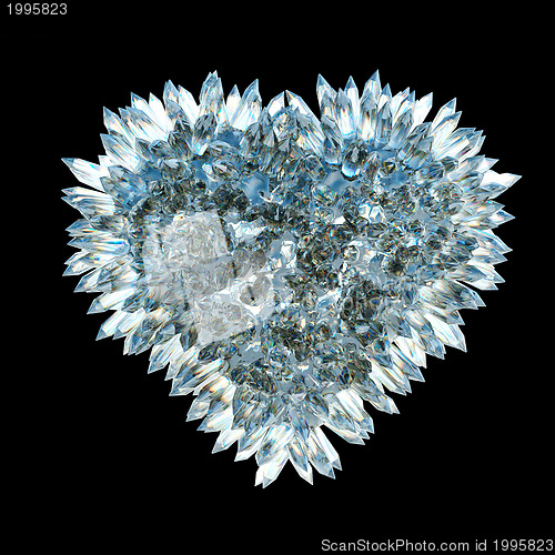 Image of sharp love and jealousy: crystal heart shape 