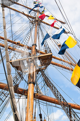 Image of Mast of an ancient sailing vessel