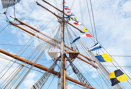 Image of Mast of an ancient sailing vessel