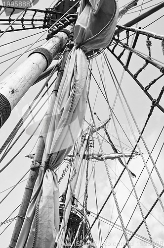 Image of Rigging of an ancient sailing vessel