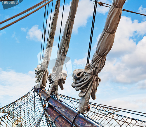 Image of Mast of an ancient sailing vessel