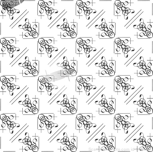 Image of vector abstract monochrome seamless pattern