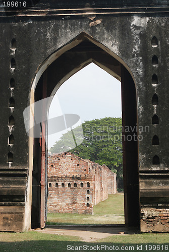 Image of Ruins at Phra Narai Rachanivej - famous palace in Lopburi, Thail