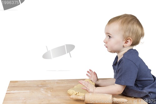 Image of child making cookies