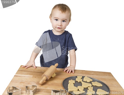 Image of child making cookies