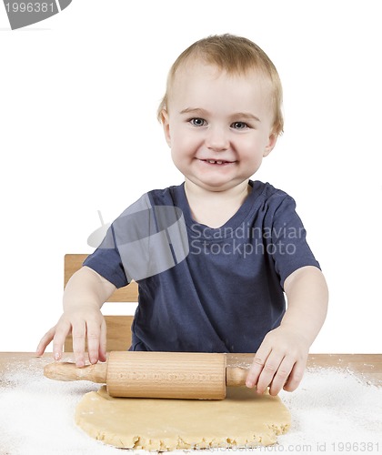 Image of child making cookies