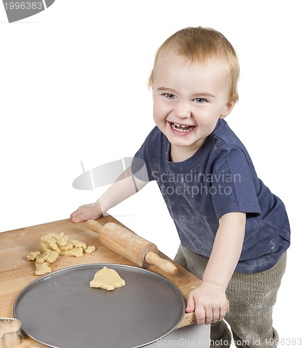 Image of child making cookies