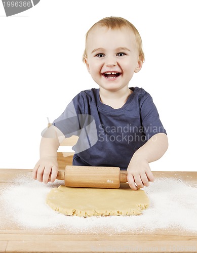 Image of child making cookies