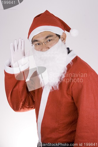 Image of Asian Santa Claus Say Hi