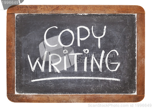 Image of copywriting on blackboard