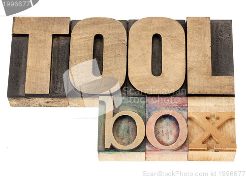 Image of toolbox in wood type