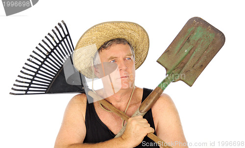 Image of Gardener With Tools