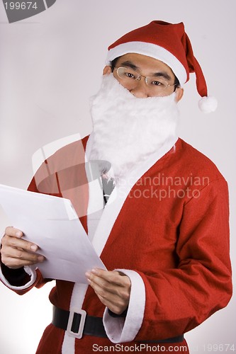 Image of Santa Claus with Check List