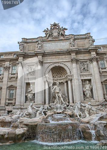 Image of Trevi Fountain in Rome, Autumn season