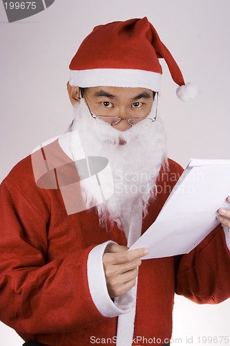 Image of Santa Claus with Check List