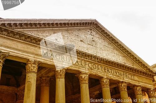 Image of Pantheon ancient Facade in Rome