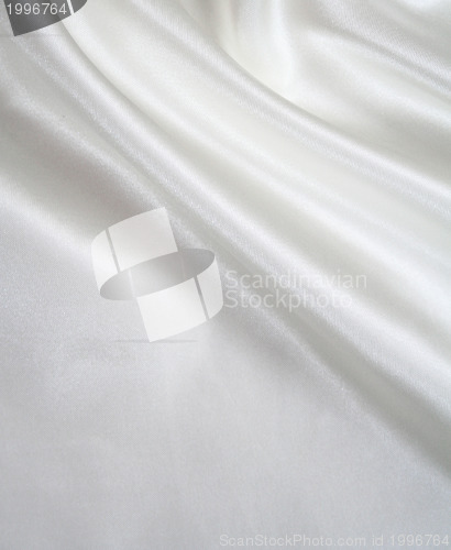 Image of Smooth elegant white silk as background 