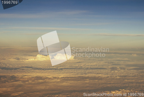 Image of Clouds, view from airplane