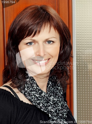 Image of Fashion Beauty Portrait of smilling middle age woman